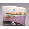 6-1/2"x4-1/4"x1" Acrylic Curved Rectangle Award